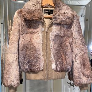 Vintage Dino Ricco natural genuine rabbit fur.